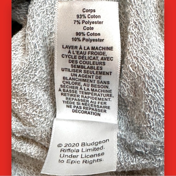 NWOT 🤘🎸Def Leppard Crew Neck Sweatshirt in Light Heather Grey and Red. Size L - Picture 8 of 11